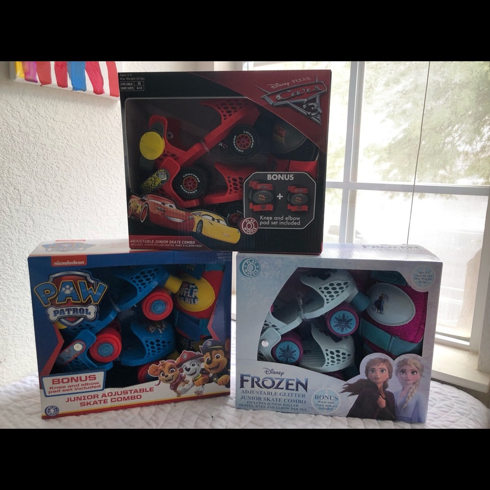 Disney Cars, Frozen and Paw Patrol Junior Skates